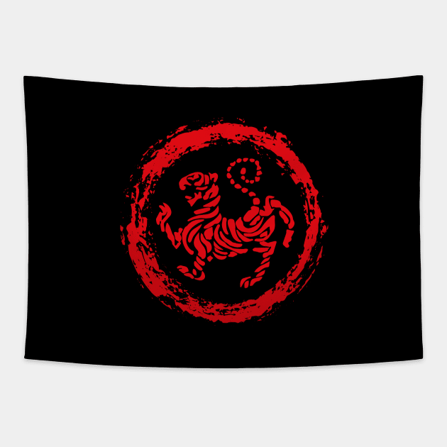 Shotokan Tiger Tapestry by juyodesign