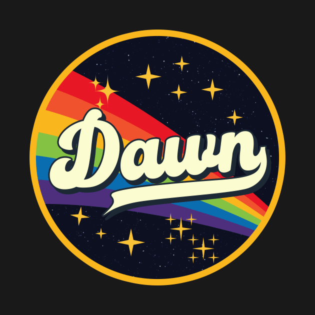 Dawn // Rainbow In Space Vintage Style by LMW Art