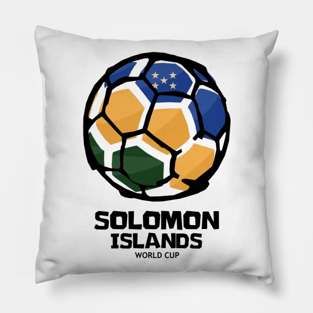 Solomon Islands Football Country Flag Pillow by KewaleeTee