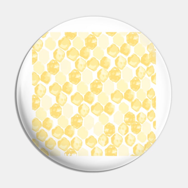 Watercolor Honeycomb | Pattern Design Pin by Harpleydesign