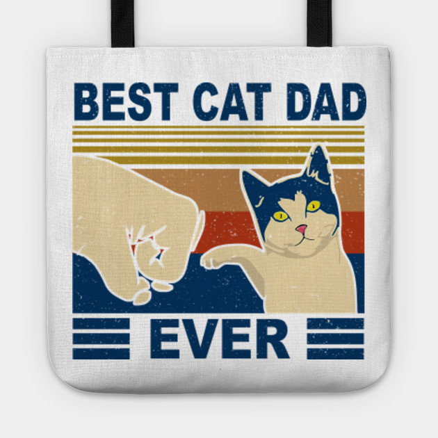 Vintage Best Cat Dad Ever Fist Bump Funny Father S Day Gift For