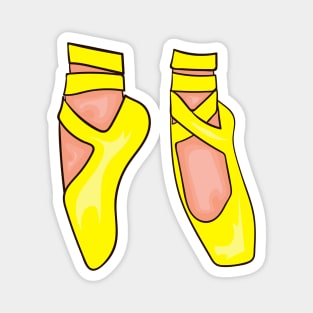 Yellow Ballet Shoes Magnet