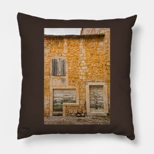 Building in Sutivan, Brac, Croatia Pillow