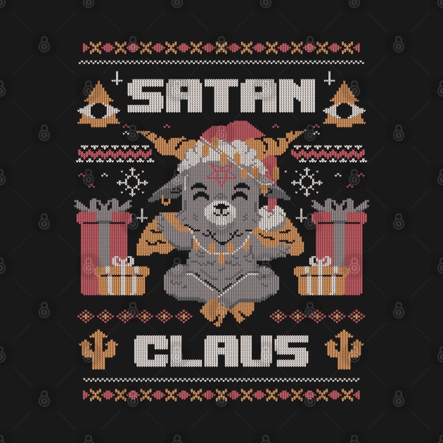 Satan Claus - Funny Baphomet Ugly sweater Christmas Gift by eduely