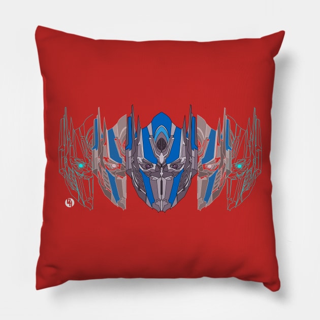 Wireframe Optimus Prime Pillow by kodyart101