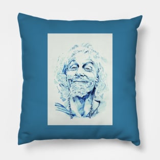 Catweazle (blue) Pillow