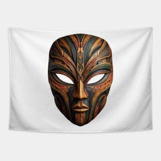 ethnic wooden mask Tapestry