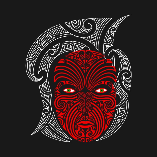 Maori face tattoo by Tikitattoo