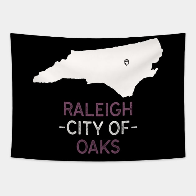 Raleigh, City Of Oaks Tapestry by ZB Designs