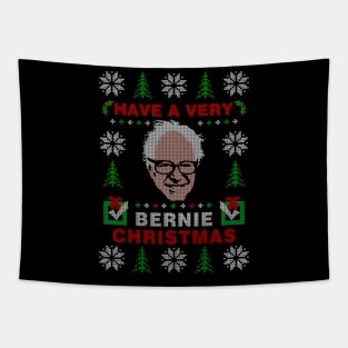 Bernie Sanders Ugly Christmas Sweater Party Design Tapestry