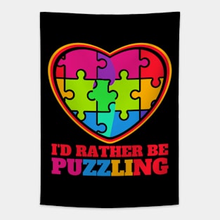 I'D Rather Be Puzzling Tapestry