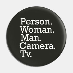 person woman man camera tv shirt, camera man gift shirt T-Shirt Pin