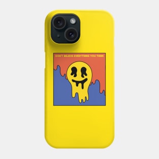 Creepy smile face emoji Phone Case