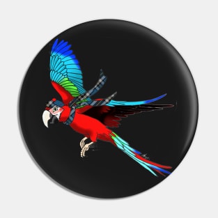 Scottish Green-Wing Macaw Pin