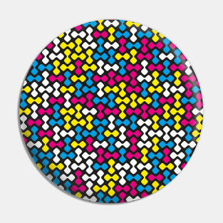 Metasquircle Pattern (CMYK Colour) Pin