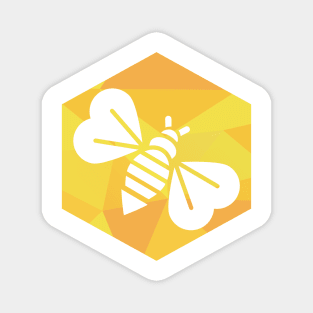 hexagonal modern bee logo and vector icon Magnet