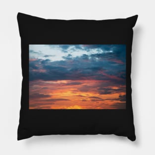 Vibrant Sunset Clouds Pillow