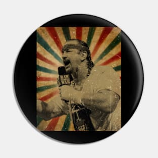 RIP Terry Funk - Photo Vintage Retro Look Fan Design Pin