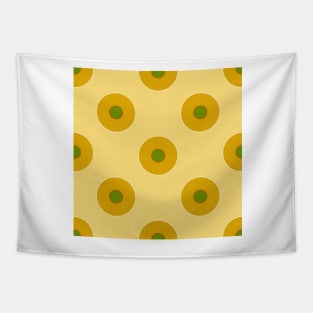 Mustard yellow vintage duplo dots Tapestry