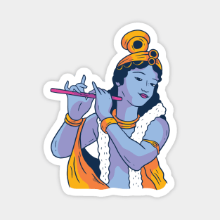 Lord Krishna Playing Flute - Janmashtami Magnet