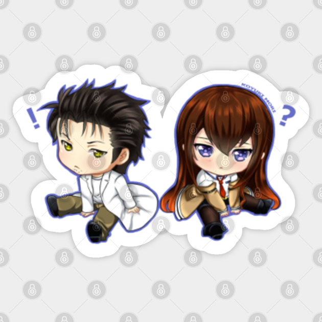 Steins Gate Chibi Kurisu Okabe Sticker Teepublic Day 6 lynnettestockholm 0 0 chibi: steins gate chibi kurisu