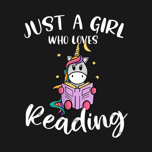 Just a Girl Who Loves Reading Funny unicorn and book lovers by tabbythesing960