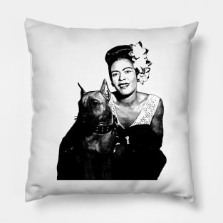 Billie Holiday Vintage Pillow