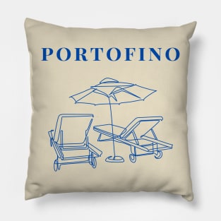 Portofino Beach Vibes Italy Pillow