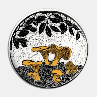 Chanterelle Mushroom Pin