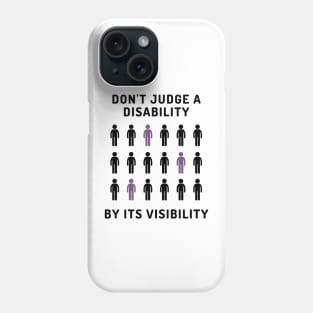 Disability Visability Black Text Phone Case