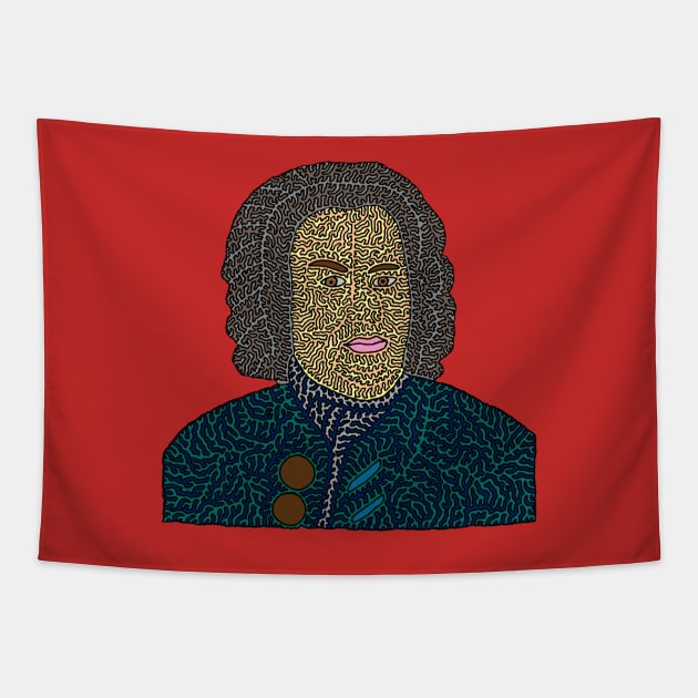 Bach Portrait Tapestry by NightserFineArts