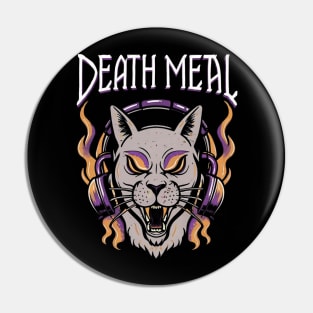 Death Metal Satanic Baphomet Cat Pin