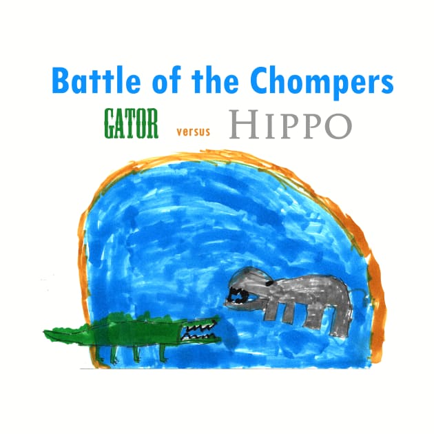 Animal Battle: Gator vs Hippo by Kids’ Drawings 