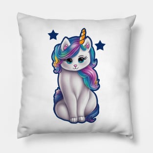 Cute Kawaii Unicorn Cat Pillow