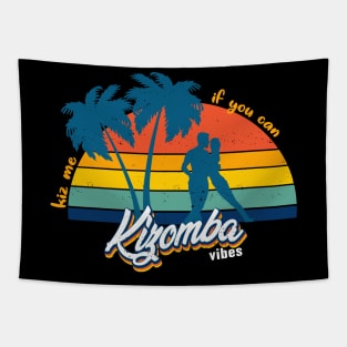 Kizomba vibes sunrise African couple dance Tapestry