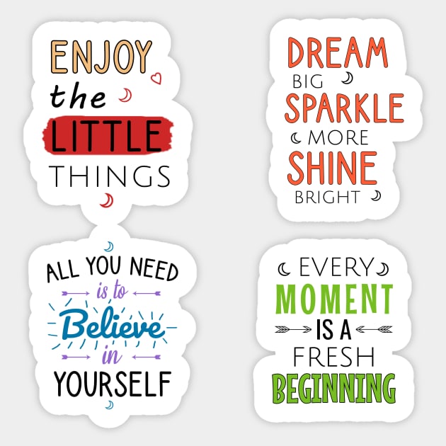 Positive Stickers  Inspirational Motivational Stickers Pack