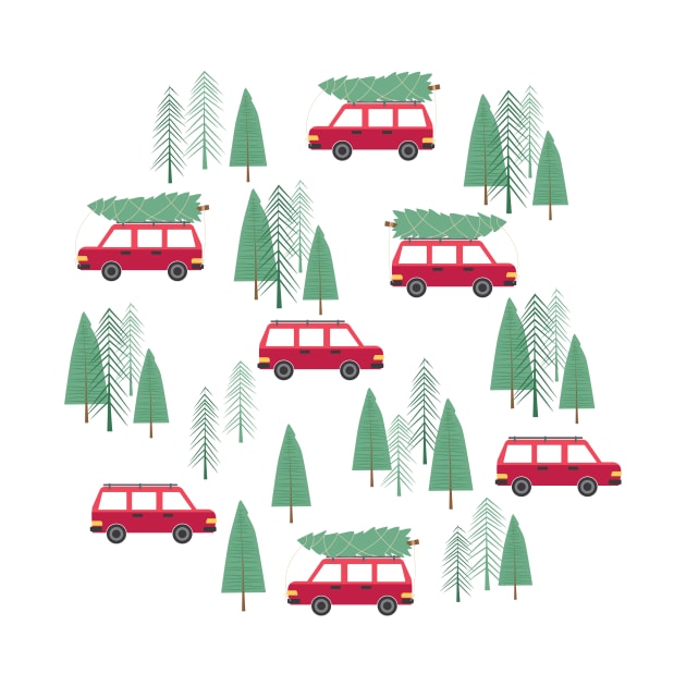 Christmas Tree Station Wagon Headed Home by SWON Design