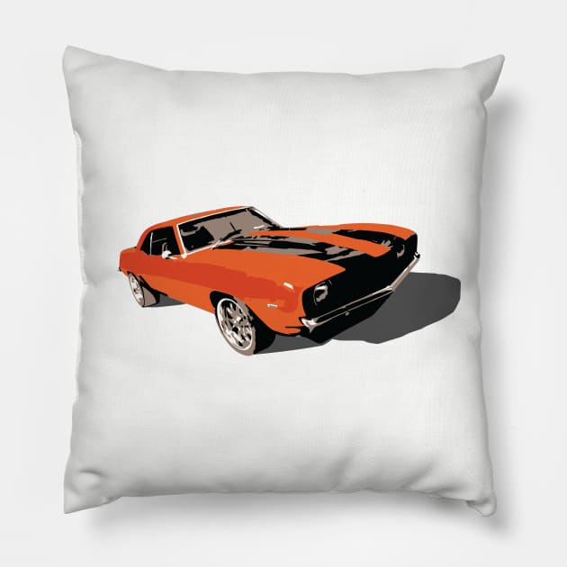 1969 Camaro Pillow by SteveGrime