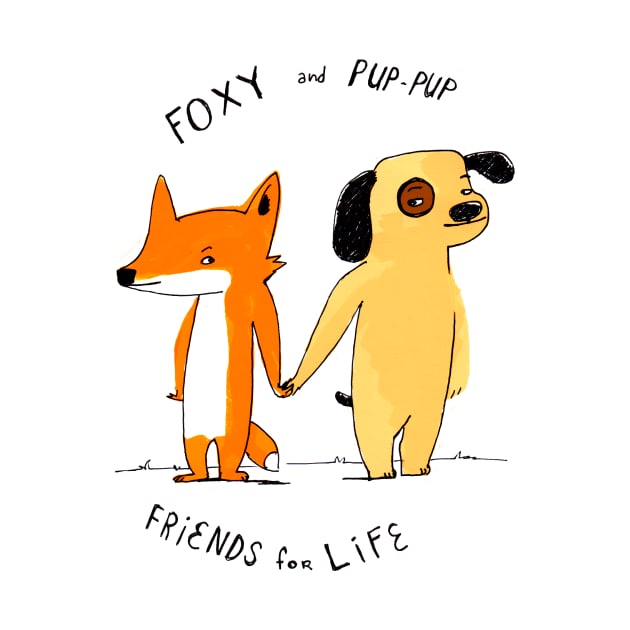 Foxy and Pup-Pup, Friends for Life by NancyLemon