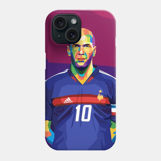 zinedine zidane wpap pop art Phone Case by Kuli art