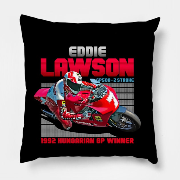 Eddie Lawson Legend 90s Retro Pillow by lavonneroberson