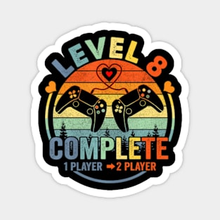 Gamer 8th Wedding Anniversary Level 8 Complete Anniversary Magnet