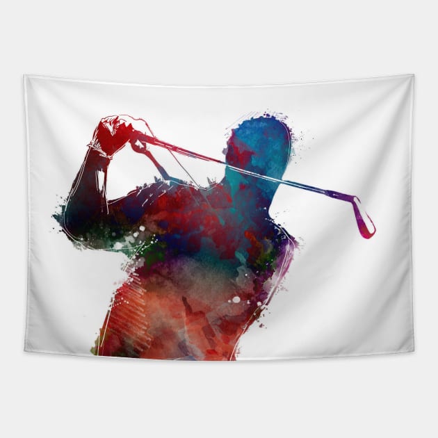 golf player sport art #golf #sport Tapestry by JBJart