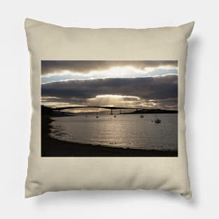 Sunset over Skye Bridge Pillow