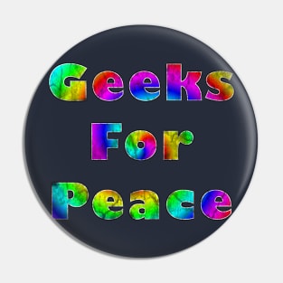 Geeks for Peace (distressed) Pin