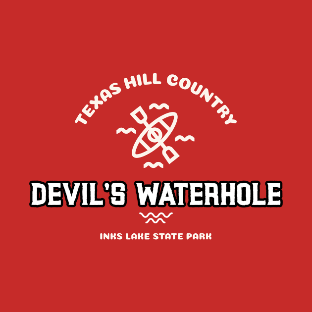 DEVIL'S WATERHOLE INKS LAKE STATE PARK TEXAS T-SHIRT by Cult Classics