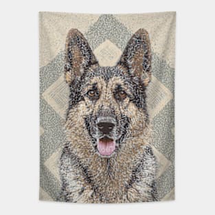 Dog Portrait - German Shepherd Tapestry