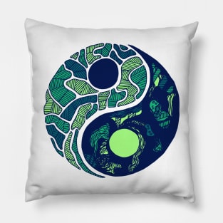 Ngreen Abstract Yin Yang Pillow