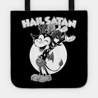 HAIL SATAN Baphomet 30s retro Cartoon Blackcraft Cute Tote