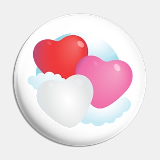 Balloon Hearts Pin